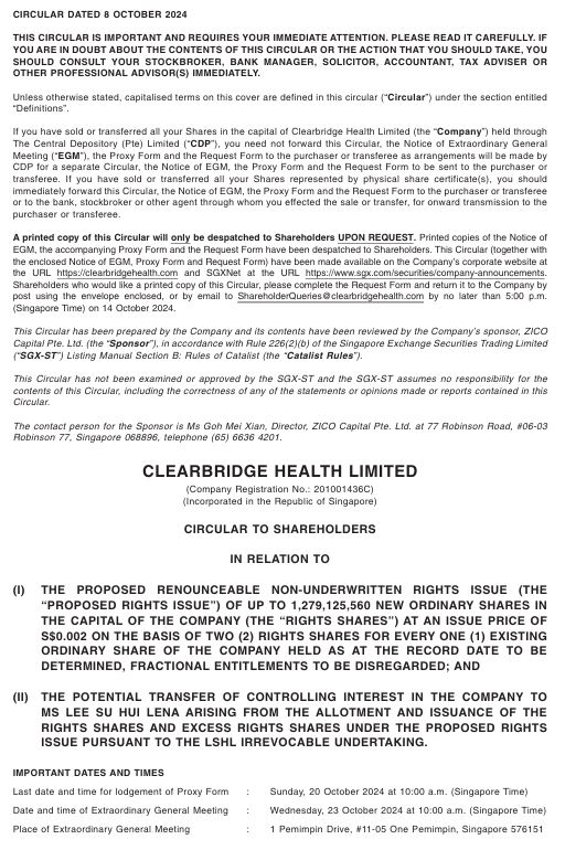 Circular to Shareholder EGM 2024